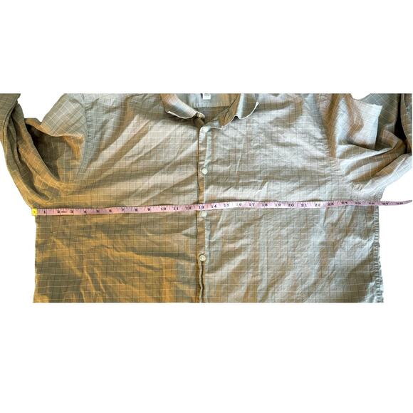 Joseph Abboud Brown Checkered Button-Down Mens Size XXL - Picture 4 of 6